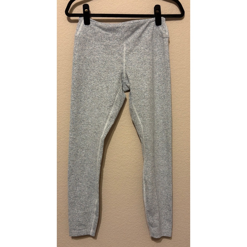NOBULL Womens Space Dye Heathered Grey High Rise Training Leggings Sz M Athletic